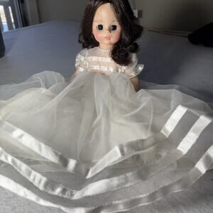 Vintage Madame Alexander Snow White Doll 14" Tagged Gown Brunette Mary Ann Face